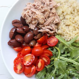 Mediterranean Quinoa and Tuna Power Bowl