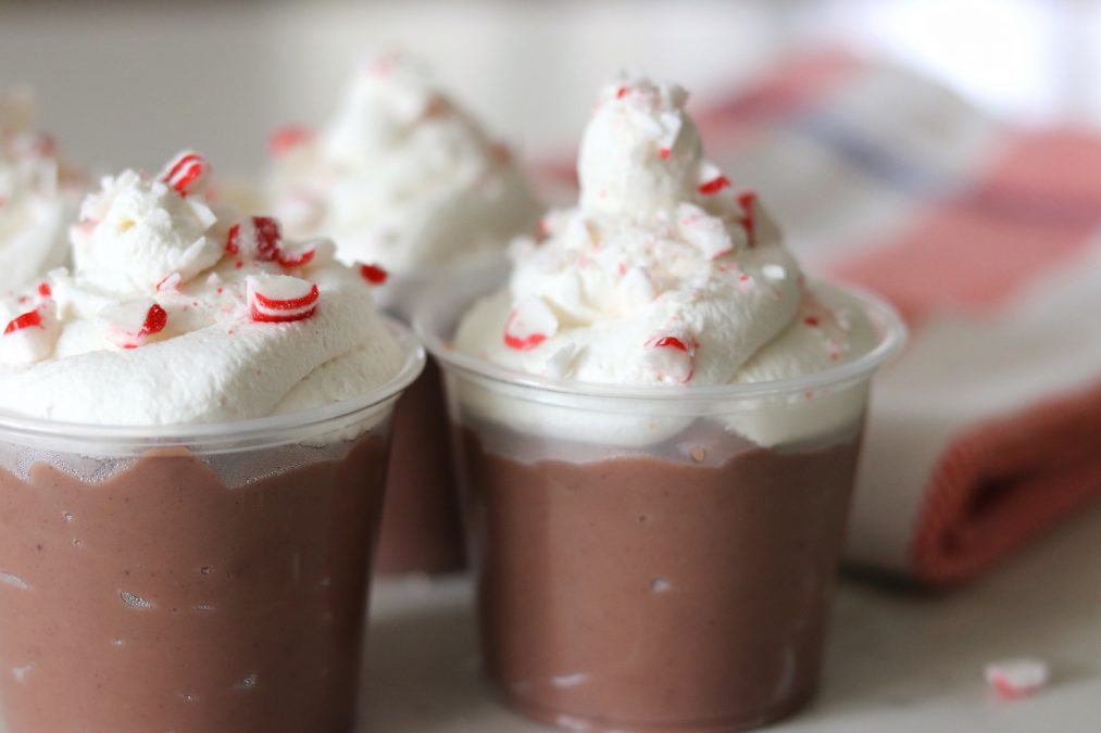 Peppermint Hot Chocolate Pudding Cups