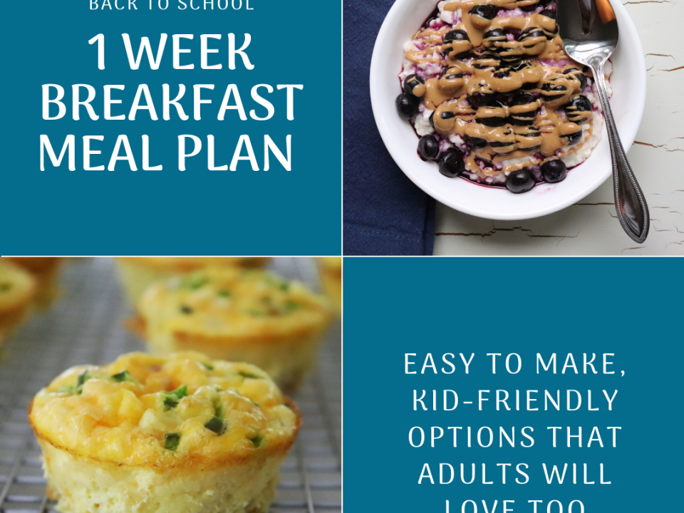 1-Week Breakfast Meal Plan